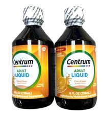 Centrum LIQUID Vitamin Citrus Flavor 8oz ( 2 bottles ) NEW LOOK __