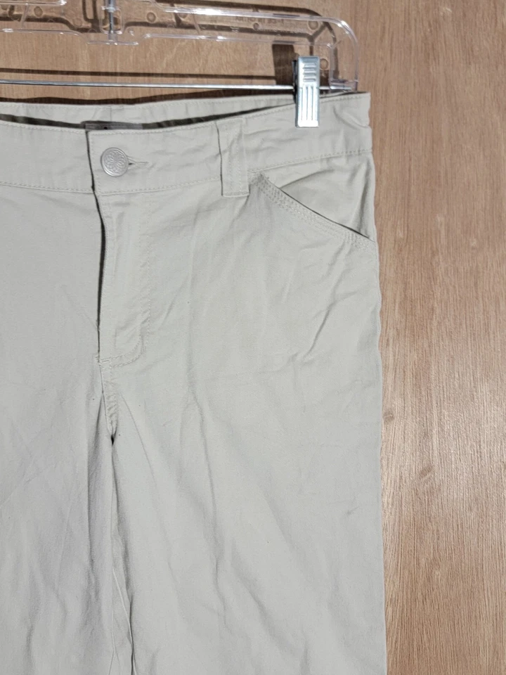 circo girls khakis pants size 16 straight adjustable waist flat front beige - Image 3 of 4