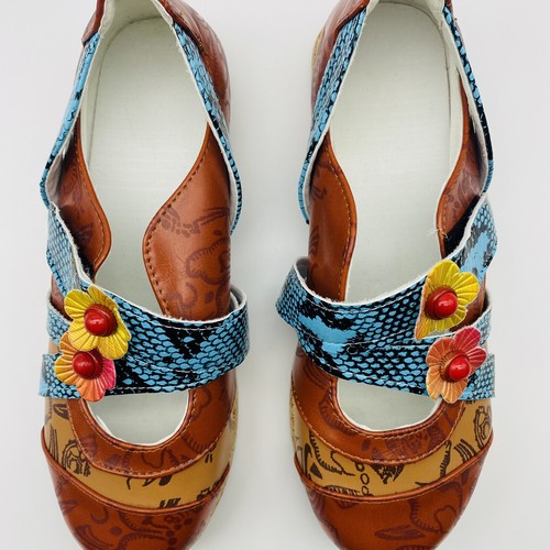 Retro Unique Floral women slip on shoes Light Weight  - Picture 8 of 8