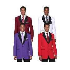 Men's Two Button Poplin Dacron Fashion Suit 7022 Solid 38R 56L