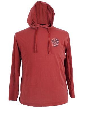 Redfield Langarmshirt mit Kapuze in Übergrößen, terrakotta