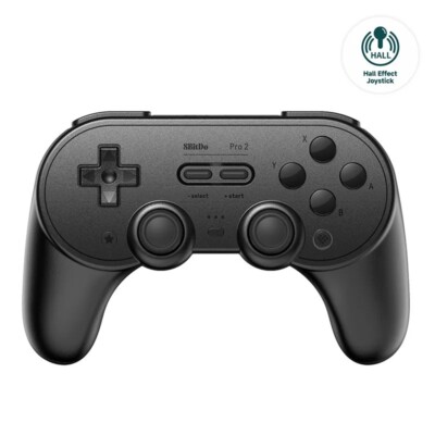 8BitDo Pro 2 Bluetooth Gamepad with Hall Effect Joystick for Switch, PC, Android