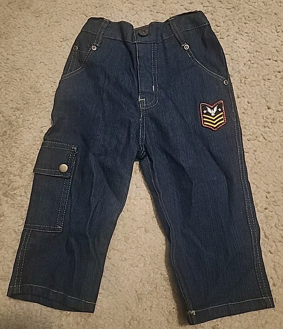 Boys Urban Extreme Army Jeans Size 24m Pants Costume Cargo Faux Button