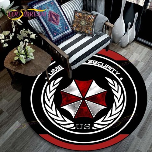 Resident Evil Umbrella Area Rugs Round Fluffy Rugs Floor Mat Bedroom Carpet Gift - Picture 5 of 14