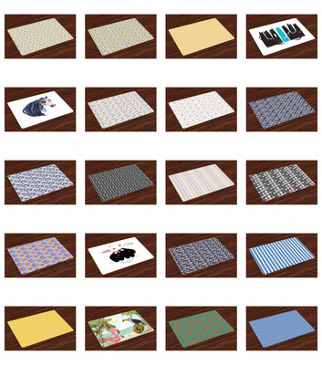 Ambesonne Place Mats Set of 4 Durable Dining Room Kitchen Table