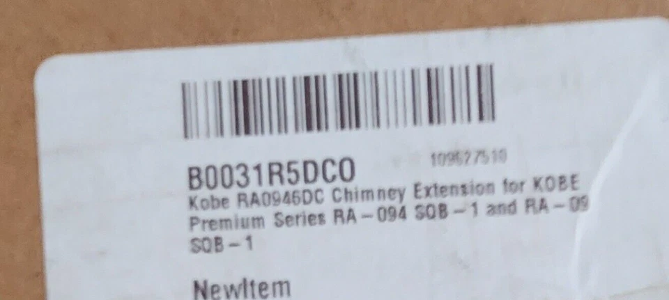 KOBE RA0946DC 46"H Acero Inoxidable 48 X 13.5 X 11 Cubierta de Conducto Extensión Chimenea  Foto 3 de 4