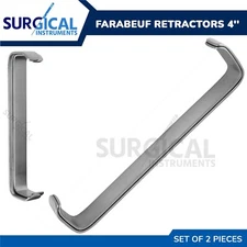 FARABEUF Retractors 6", Double Ended Set of 2 Stainless Steel German Grade