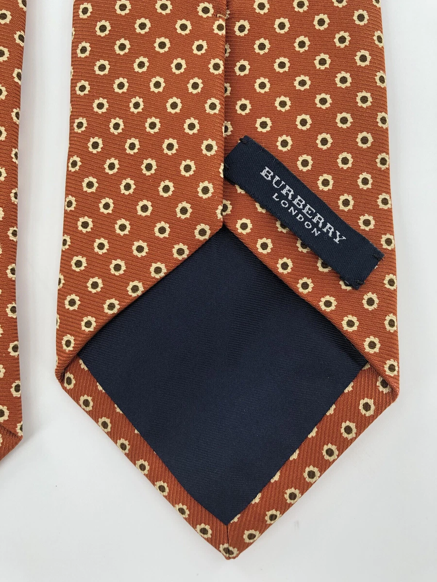 Burberry orange store tie