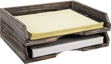 Stacking Desk Paper Tray, Office Tabletop File Holder, Mail Organizer Tray