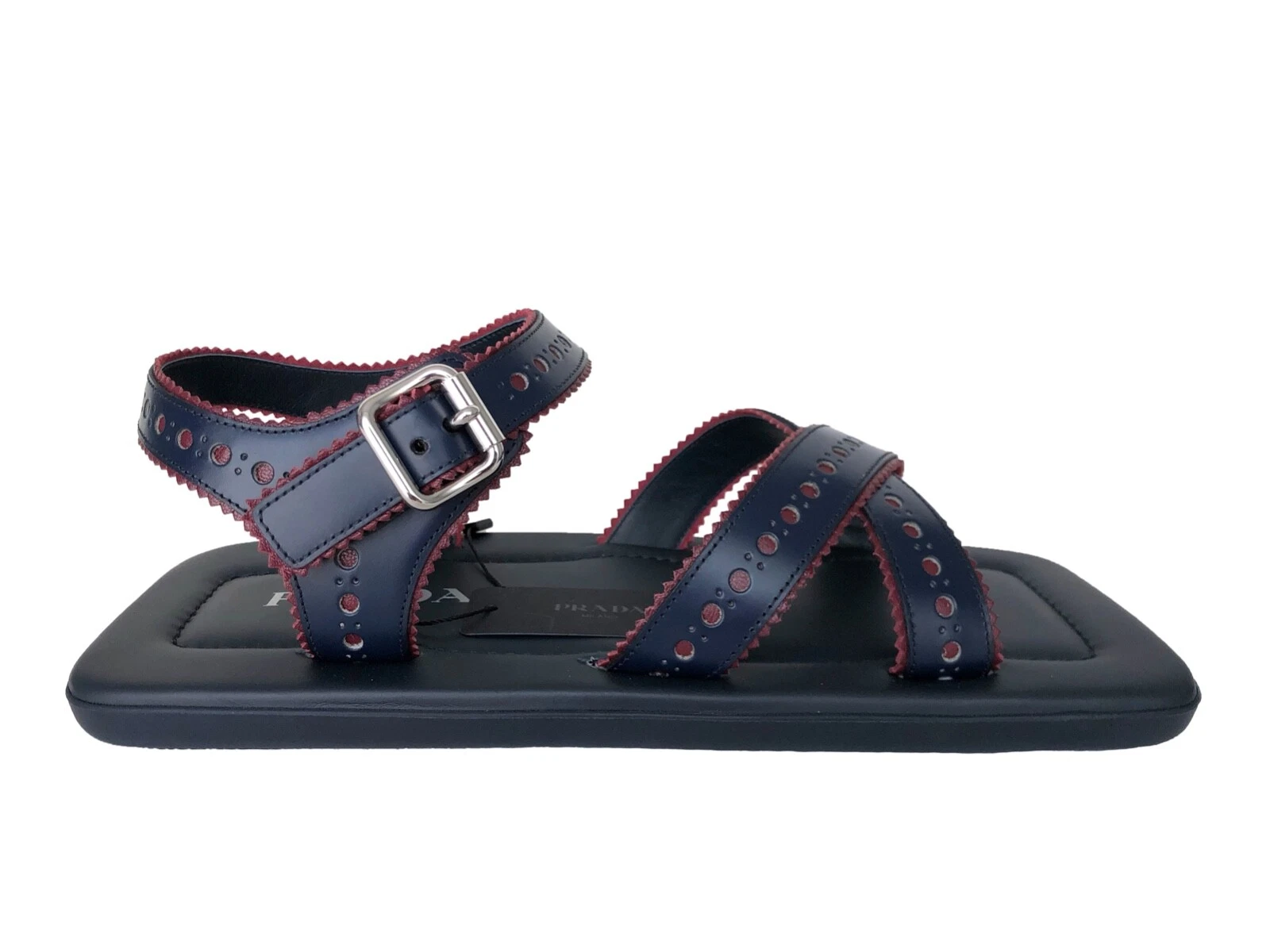 Nuovi sandali autentici Prada da uomo taglia US11 EU44 UK10 2X3069