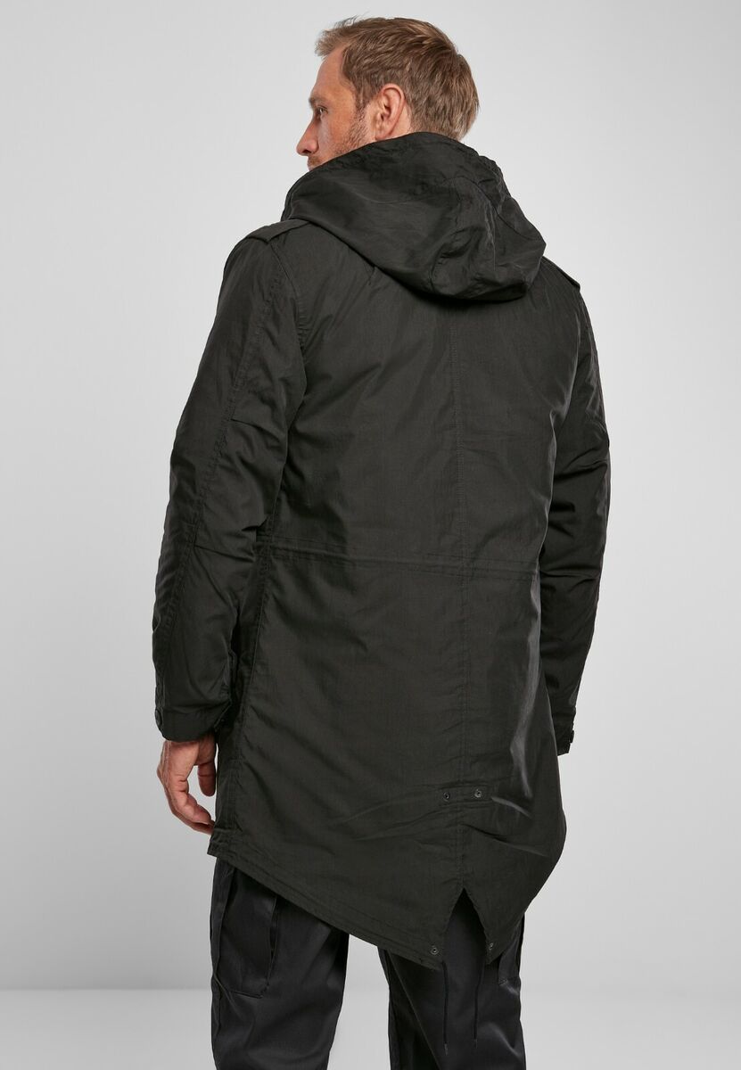 Brandit Men's Military M51 US Parka Jacket Oversized Black Brandit Men's Military M51 US Parka Jacket Oversized Black