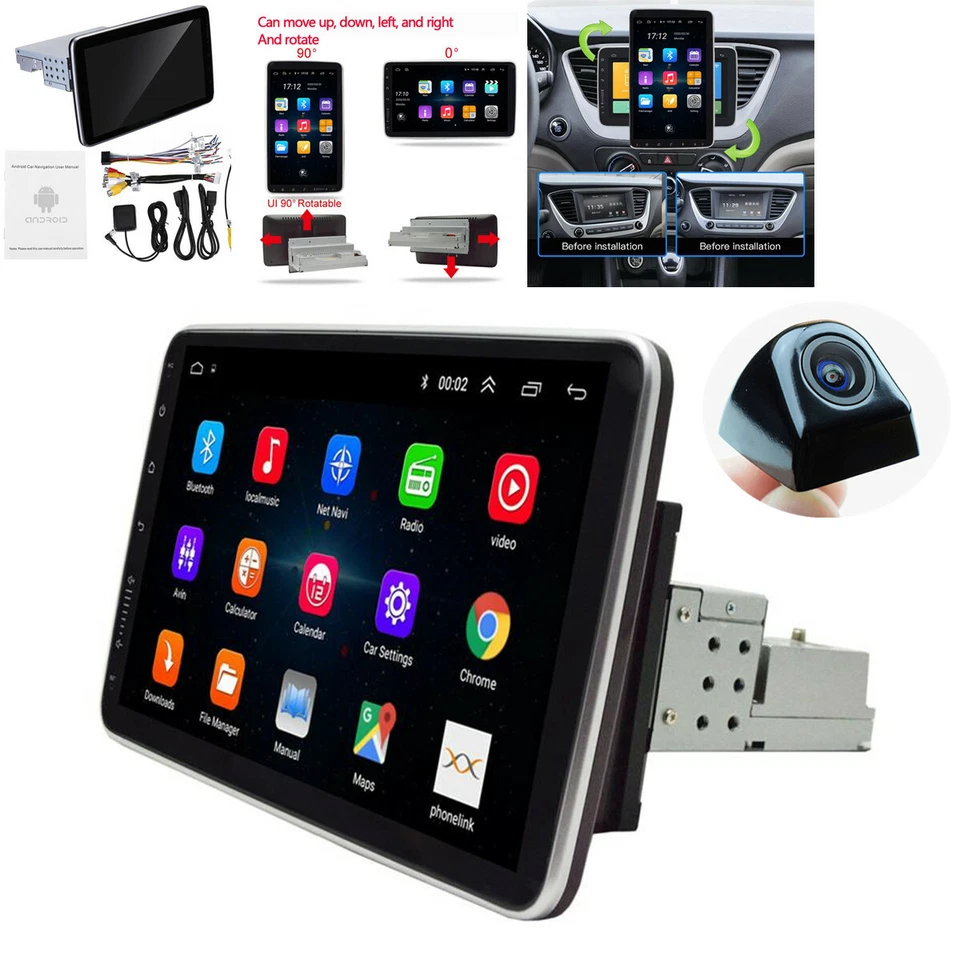 Cámara reproductor de radio WIFI 10,1 pulgadas estéreo para automóvil navegación GPS Android 9.1 pulgadas Foto 4 de 4