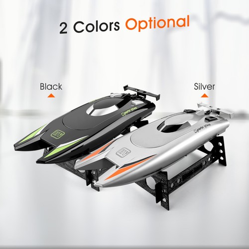 Remote Control Boats for Pool and Lake 25KM/H 2.4GH 2CH RC Boat Black Toys T5C2 - Picture 13 of 17