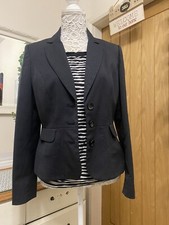 Womens Black Blazer 12 With Stripe Blouse