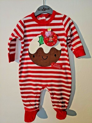christmas pudding sleepsuit