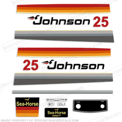 Fits Johnson 1978 25hp Decals - Non-Electric
