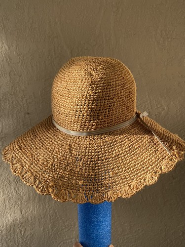 Vintage Floppy Straw Beach Hat Liz Claiborne - Picture 3 of 5