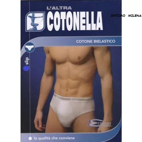 6 PEZZI SLIP UOMO COTONELLA ART. 2383 IN COTONE ELASTICIZZATO