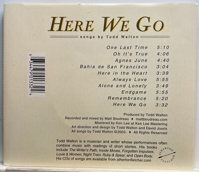 Todd Walton : Here We Go (CD 2003 Atherton Fletcher) *Rare* *Like