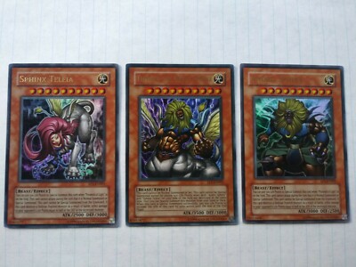 Yugioh 1x Sphinx Teleia - Theinen the Great Sphinx - Andro Sphinx - Ultra - LP