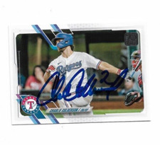 Texas Rangers CHARLIE CULBERSON  Signed 2021 Topps Update Card #US230