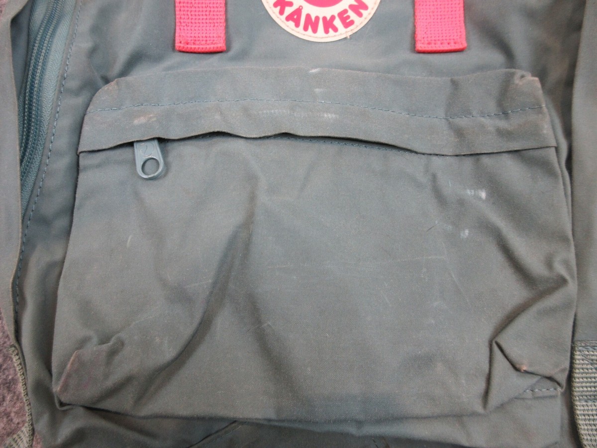 Fjallraven Kanken Sling Backpack in Forest Green with Pink Handles Fjallraven Kanken Sling Mini Backpack Frost Green Coral Pink  main image 3