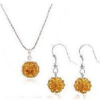 Orecchini Shamballa A Sfera Con Cristalli - Gioielli Bling Ball Argento - Taffstyle