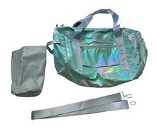 Iridescent Blue and Pink Gym Bag with Strap and Accessory Bag