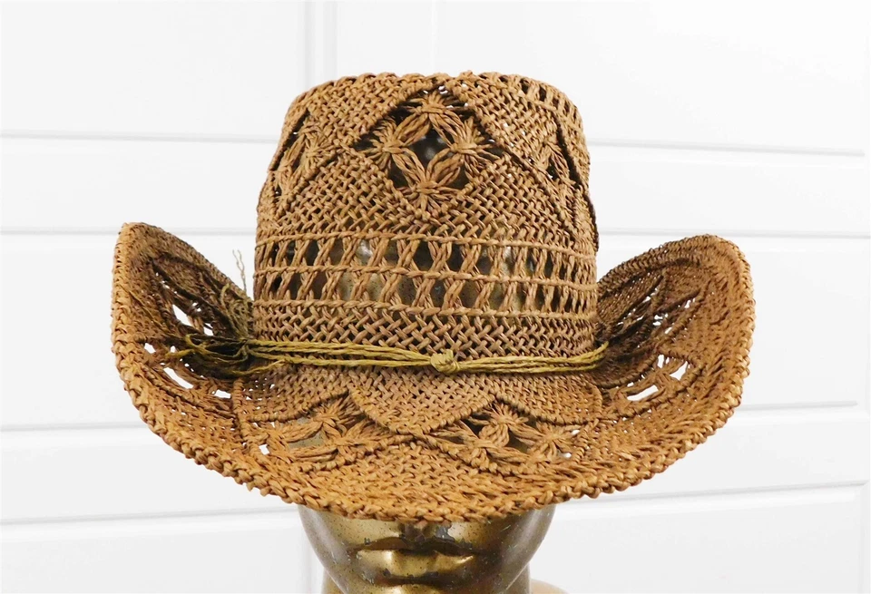 Scala Collection 天然 100% 纸草牛仔帽 尺寸 OS — 第 2/4 张图片