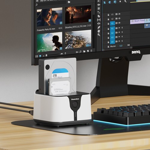 USB 3.0 to SATA Dual-Bay Hard Drive Docking Station with Offline Clone (EU plug) - Afbeelding 6 van 12