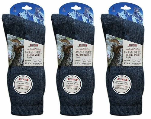 HERREN THERMO MERINOWOLLE WARME SKIBEKLEIDUNG ARBEITSWANDERSOCKEN Lot - Bild 3 von 3