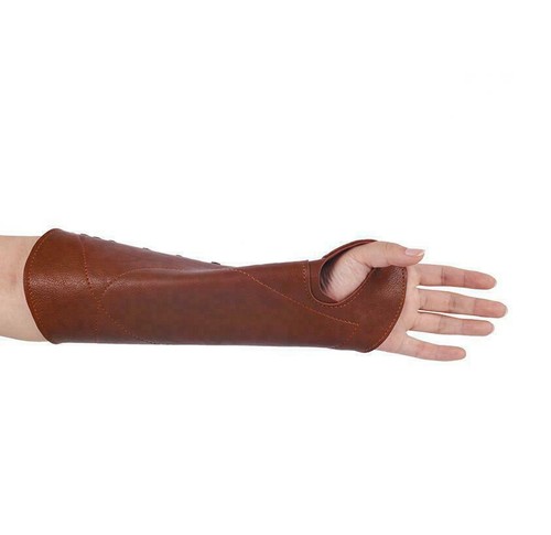 Arm Guard Cow Leather Arm Protector w/ Adjustable Strap for Recurve Bow Shooting - Picture 7 of 14