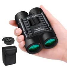 12X25 Mini Pocket Binoculars for Adults Kids Small Compact Binoculars for Bir...