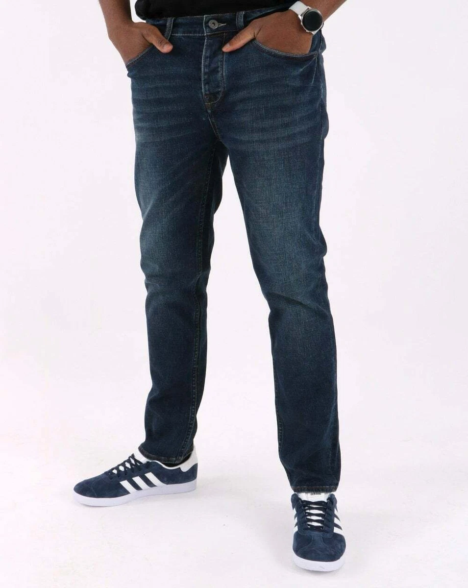 Pretty Green Men s Regular Taper Jeans 6mth Mid Wash Erwood