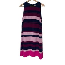 Ann Taylor Striped Multi Colored A line Trapeze Dress Size 14