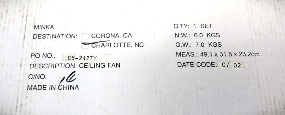 Потолочный вентилятор MINKA-AIRE F567-RC MinkaAire 5 лопастей 52 дюйма Energy Star - деревенский медный - Изображение 4 из 4