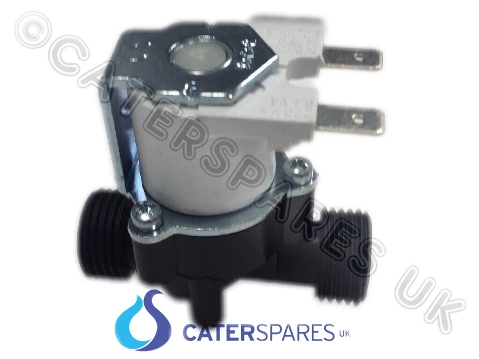 CATERSPARES UK 1/2" X 1/2" BSP WATER INLET SOLENOID VALVE STRAIGHT THROUGH 180 DEG 240V (15mm)