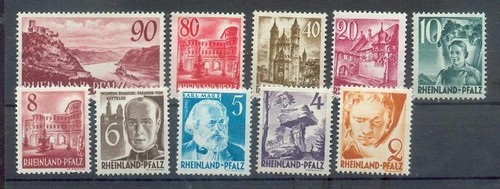French Zone-Rhl 32/41 Set** MNH Mint 150 EUR (70472