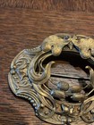 VINTAGE ART NOUVEAU BRASS PIN VERY DECORATIVE GOOD SIZE VVG — photo 4