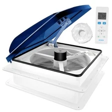  14" RV Vent Fan 10 Speed Reversible with Remote Control: 12V Super Quiet RV 