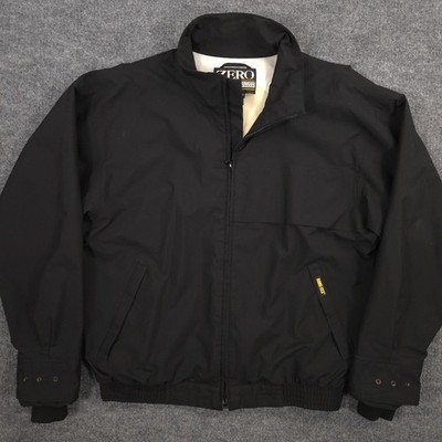 Zero Restriction Gore-Tex Golf Jacket Mens Large Black Waterproof Full Zip Lined