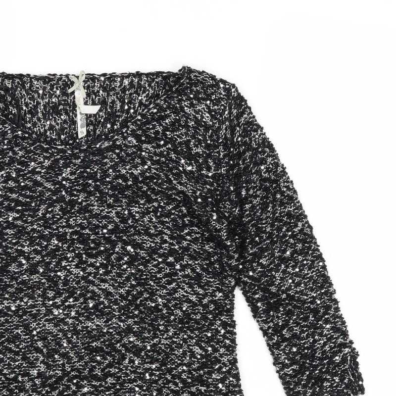 Plaza Italia Womens Pullover Jumper Size S UK '' Black Round Neck Long Sleeve image 10