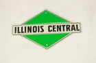 ILLINOIS CENTRAL - Vintage 1950's Post Cereal Premium Railroad Tin Sign