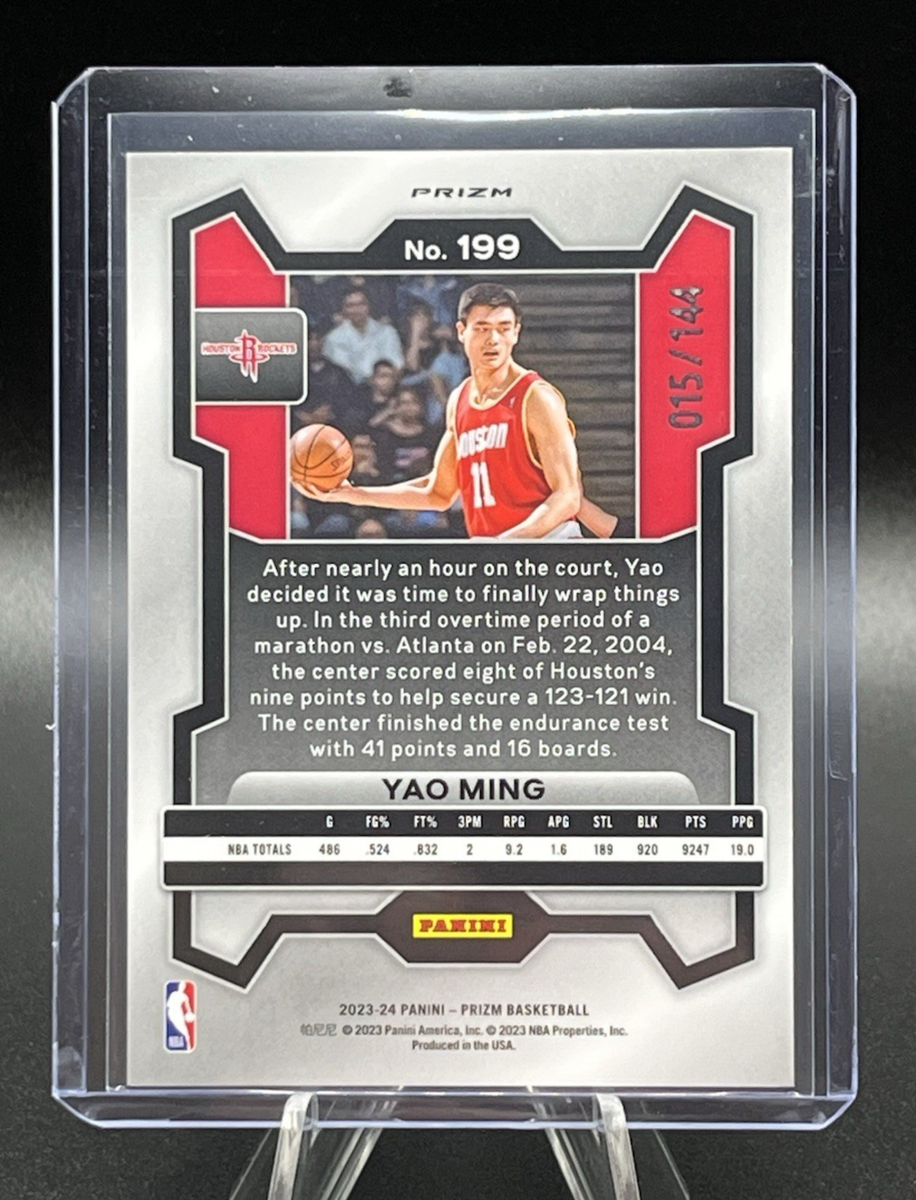 2023-2024 Panini Prizm Basketball #199 Yao Ming Blue Sparkle Prizm