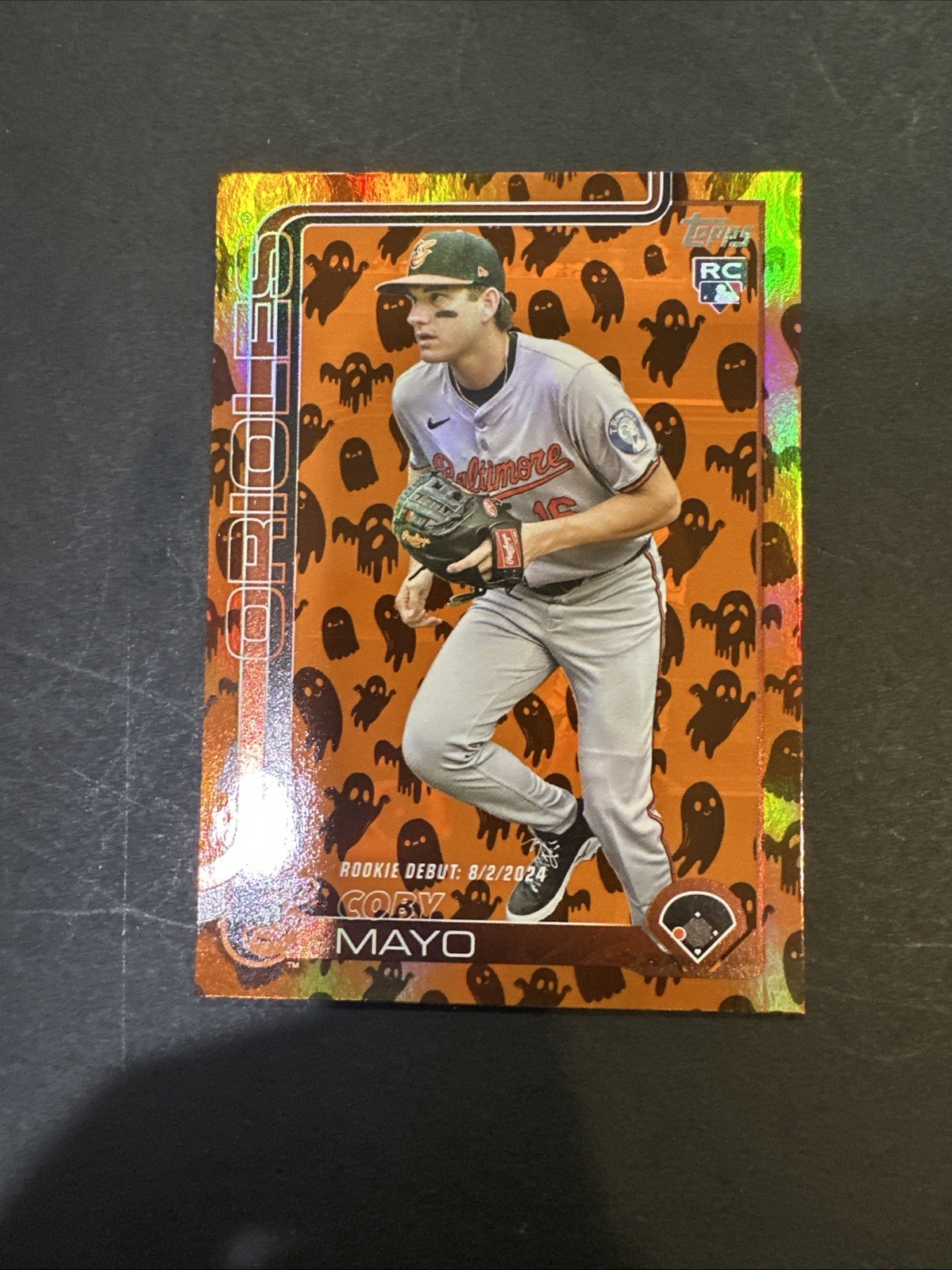 2025 Topps Update COBY MAYO Ghost Foil Rookie Debut Card RC #US282 Orioles SP