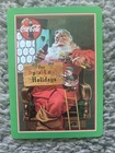 Vintage Single Swap Playing Card Coca Cola Coke Santa For Sparkling Holidays