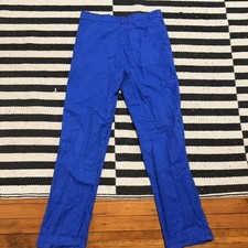 VINTAGE French Trousers Adult 32X31 Blue Work Wear Chore Canvas Utility Men