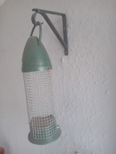 2x 4" długości x 13mm Szaro powlekane wiszące kosze ścienne / karmy dla ptaków / dzwonki.