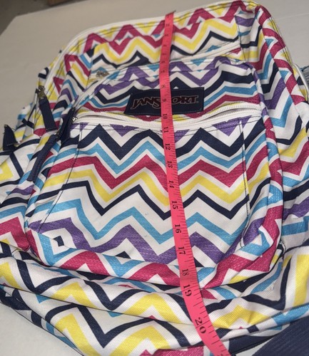 JanSport Big Student Multi Saucy Chevron Backpack READ - Picture 8 of 11