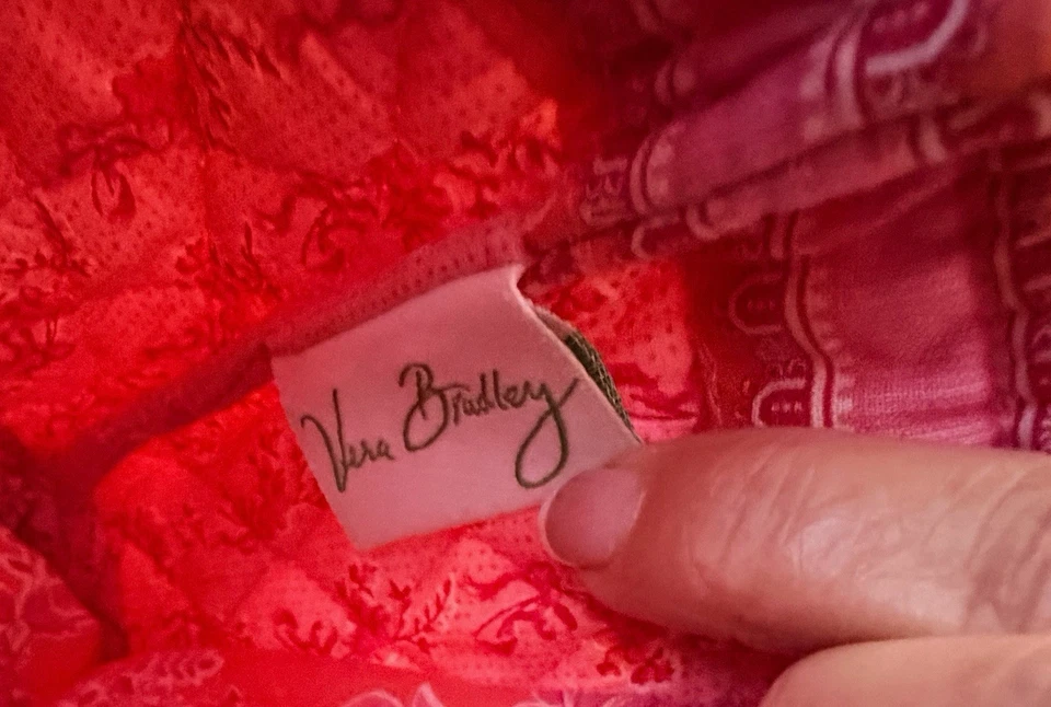 Vera Bradley Tote Purse Quilted Shoulder Bag In Pink - Image 4 of 4